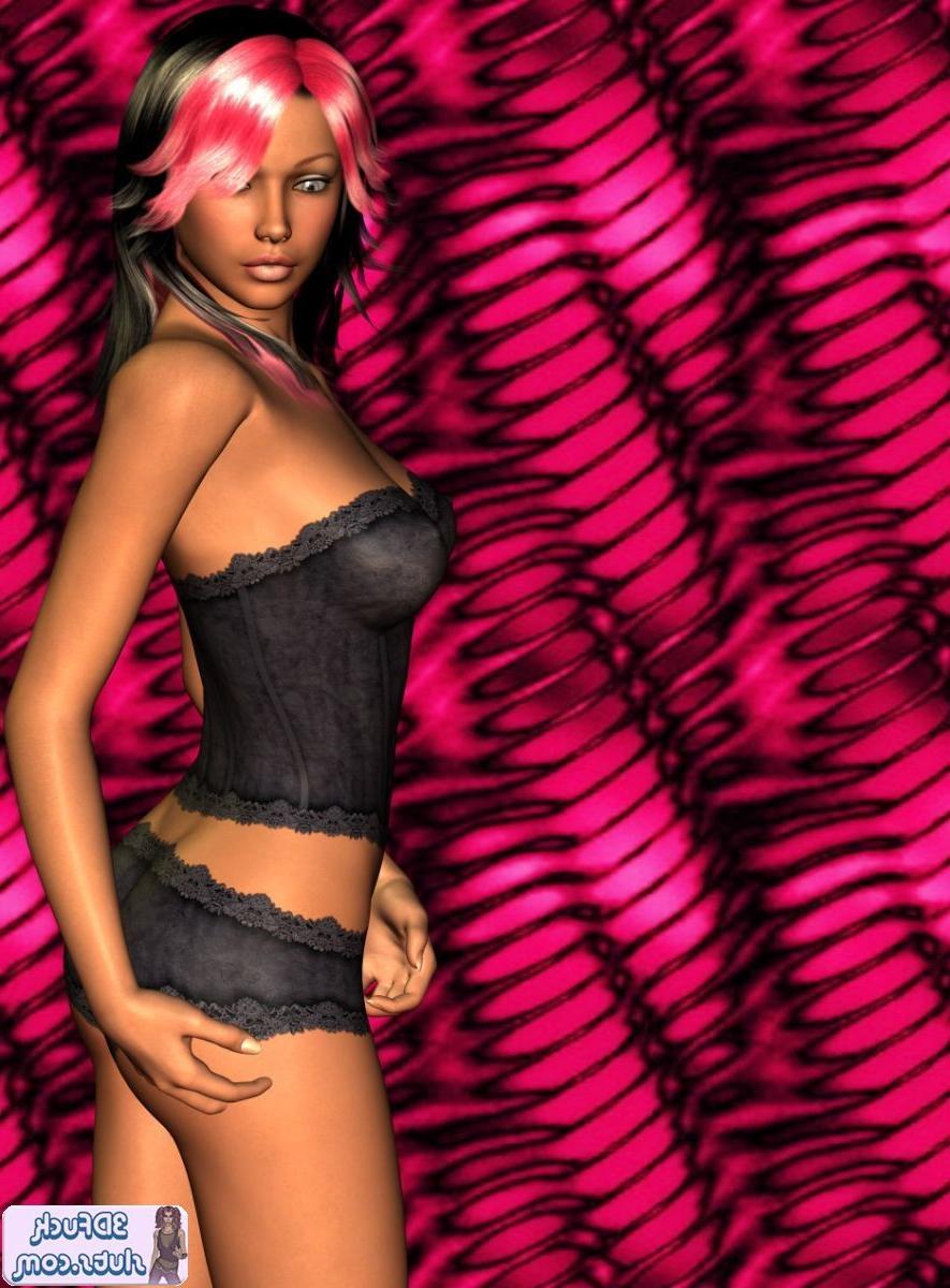 16P Toon girl in lingerie poses
