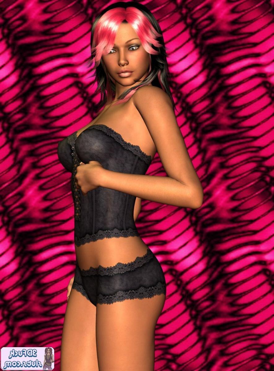 16P Toon girl in lingerie poses