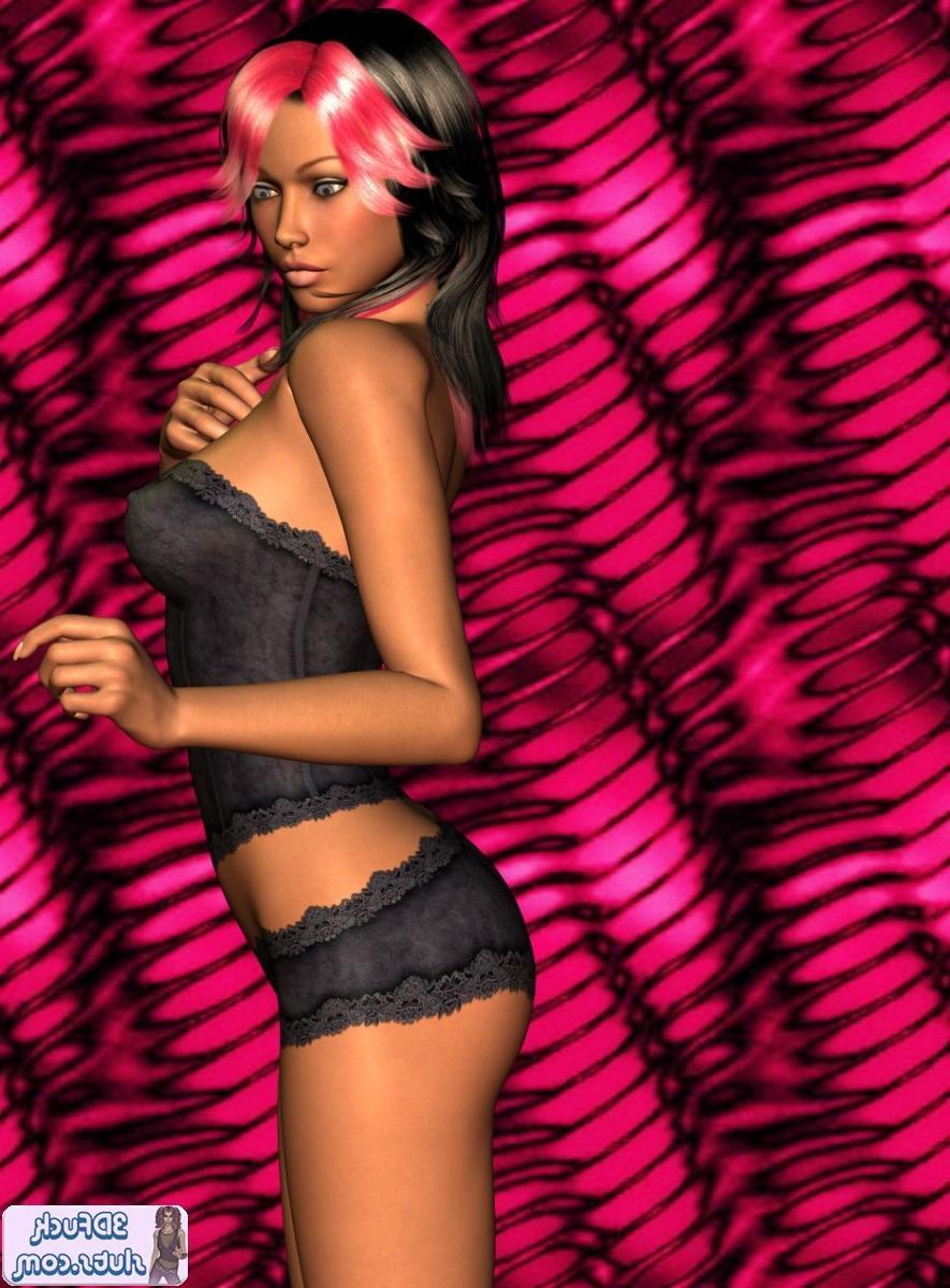 16P Toon girl in lingerie poses