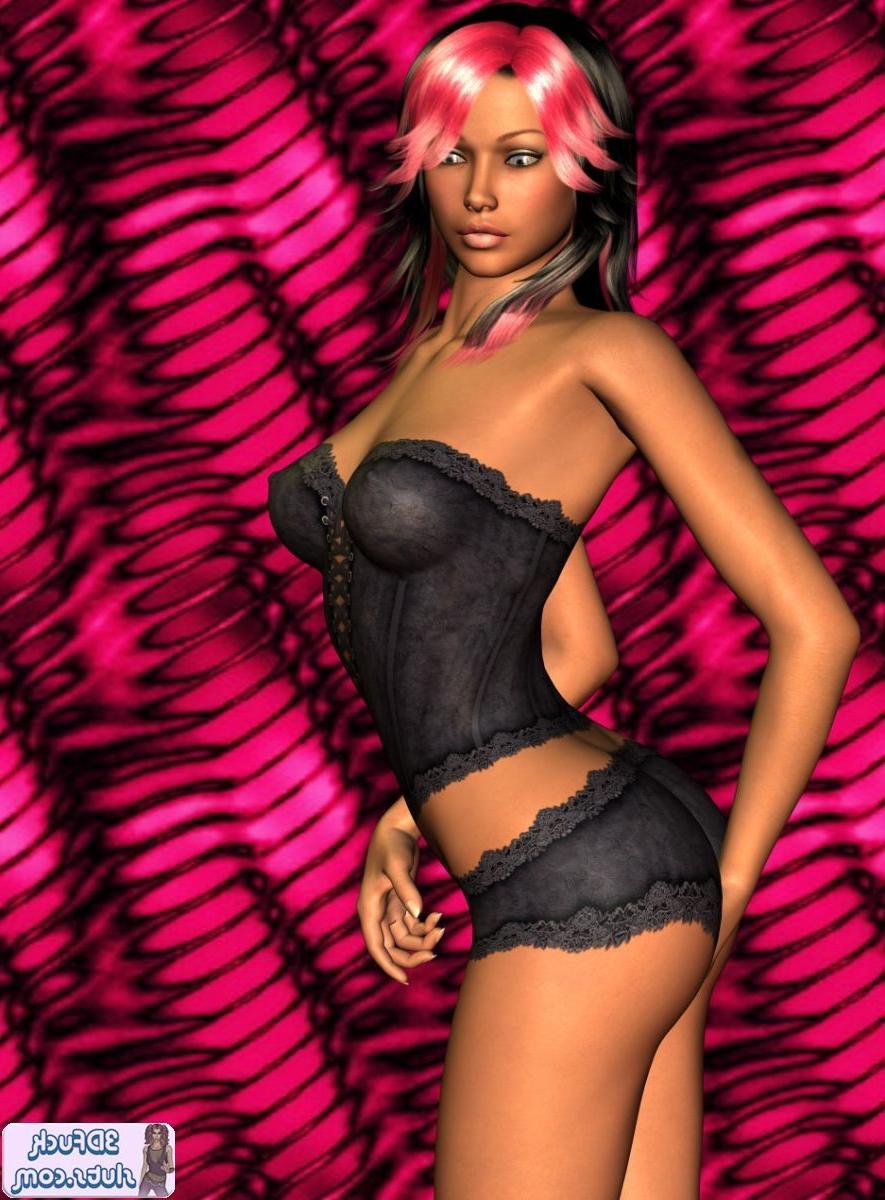 16P Toon girl in lingerie poses