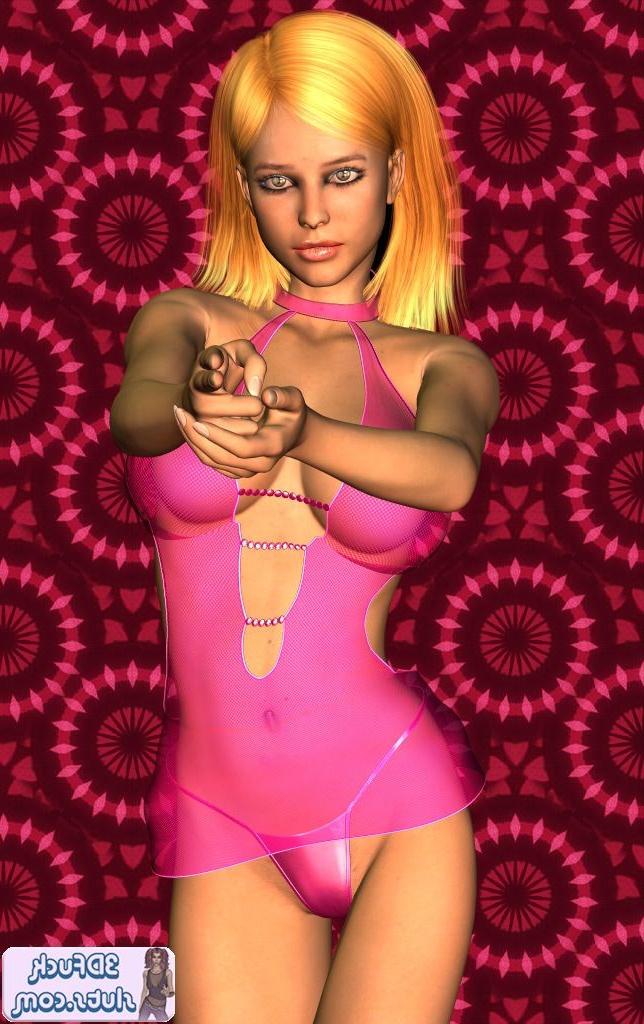 16P Toon girl in pink lingerie poses