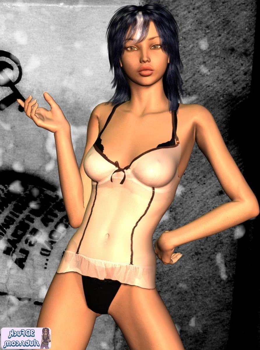 16P Toon girl poses in lingerie