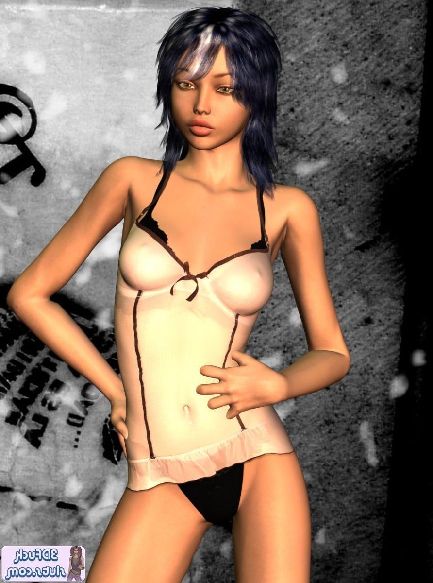 16P Toon girl poses in lingerie