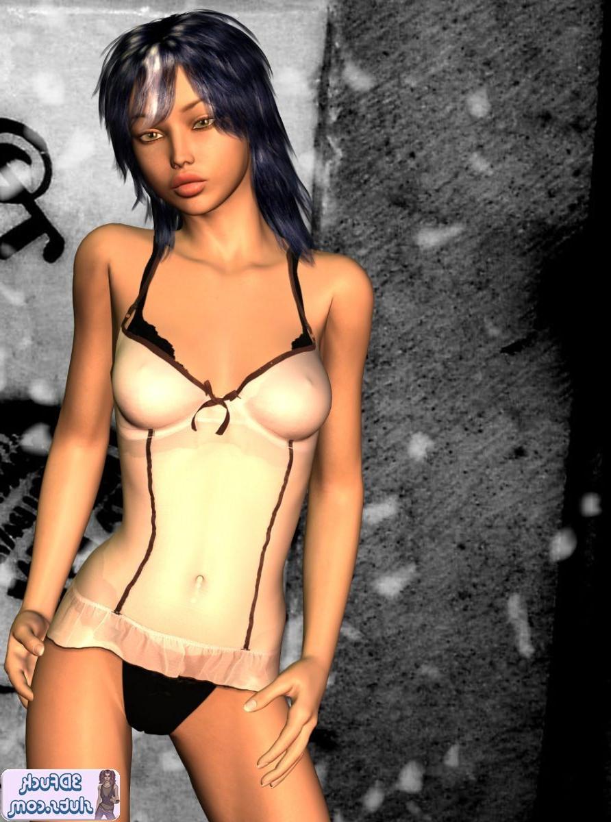 16P Toon girl poses in lingerie