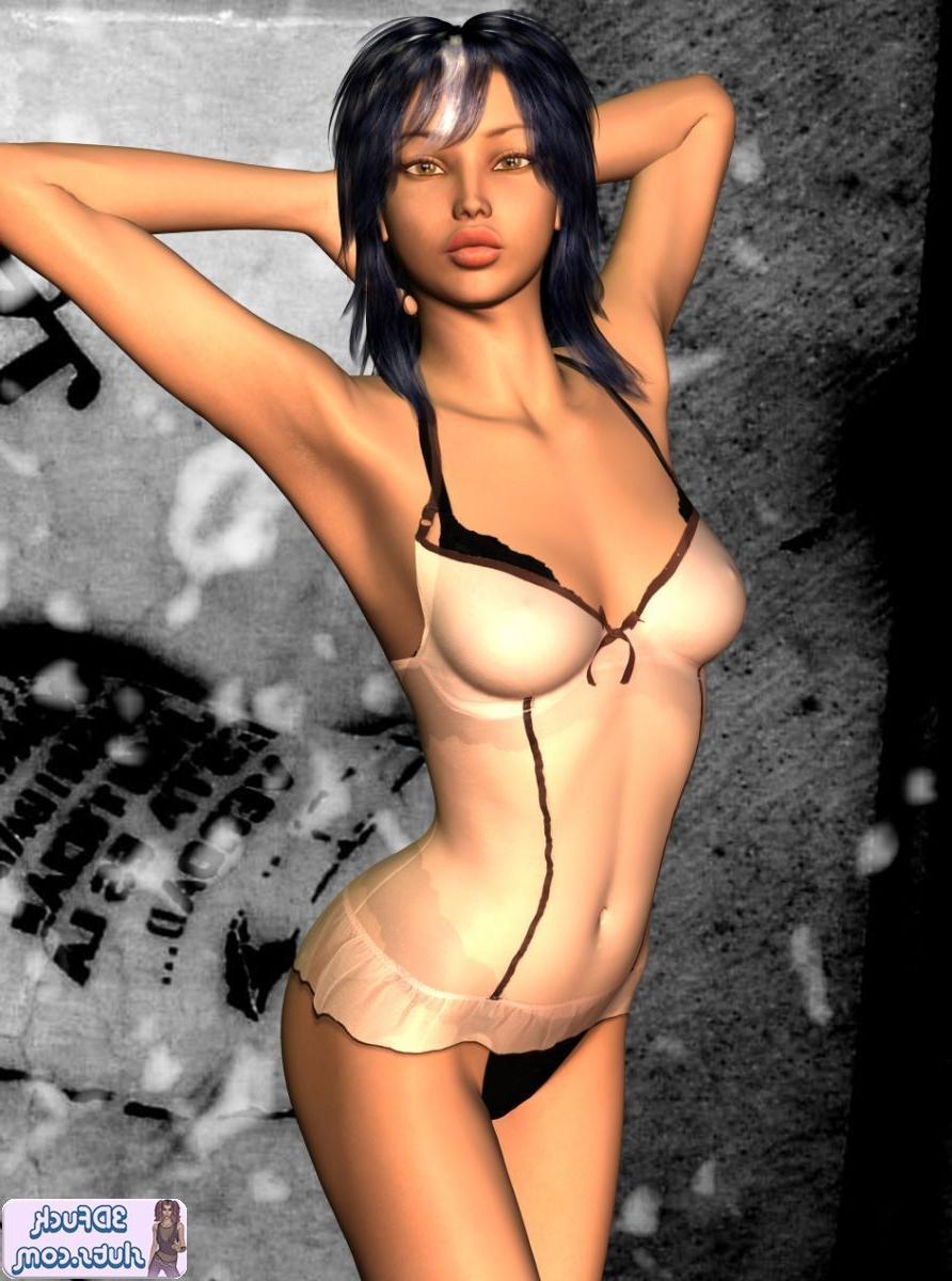 16P Toon girl poses in lingerie