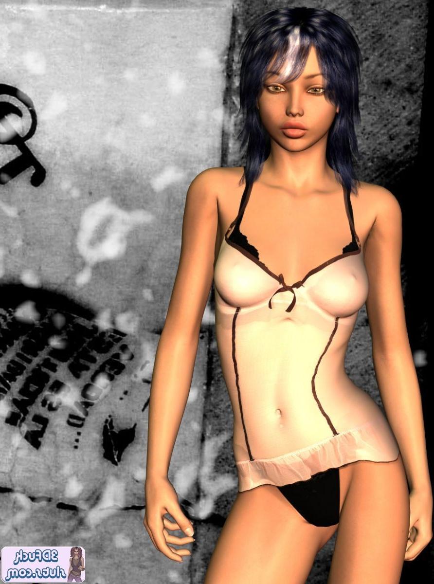 16P Toon girl poses in lingerie