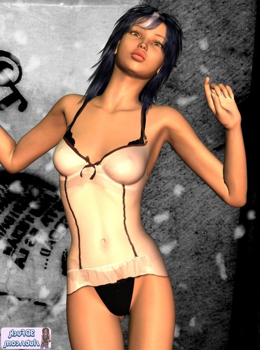 16P Toon girl poses in lingerie