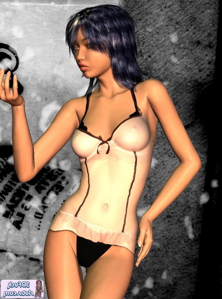 16P Toon girl poses in lingerie