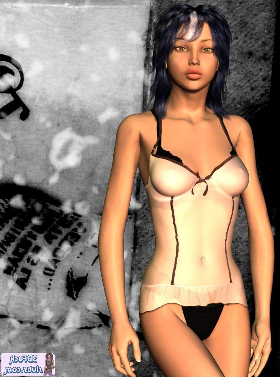 16P Toon girl poses in lingerie