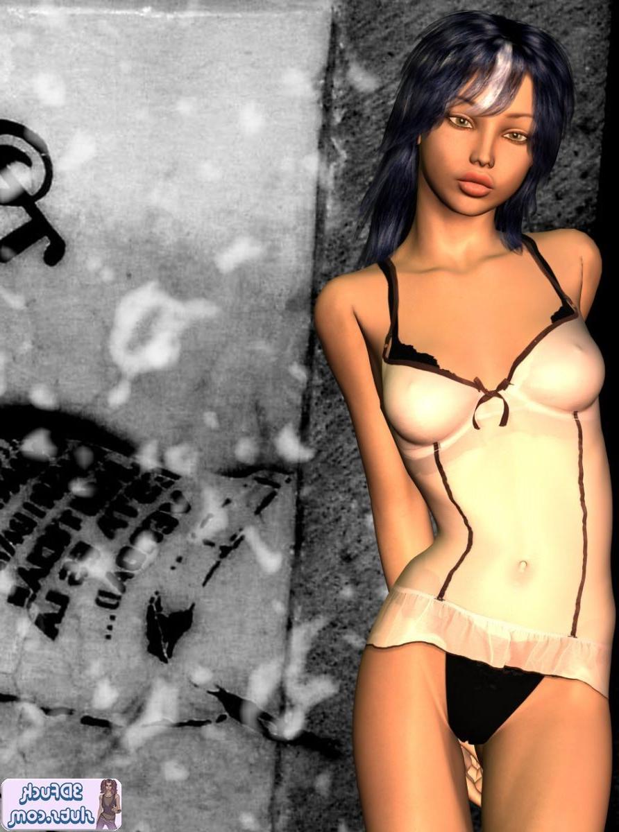 16P Toon girl poses in lingerie