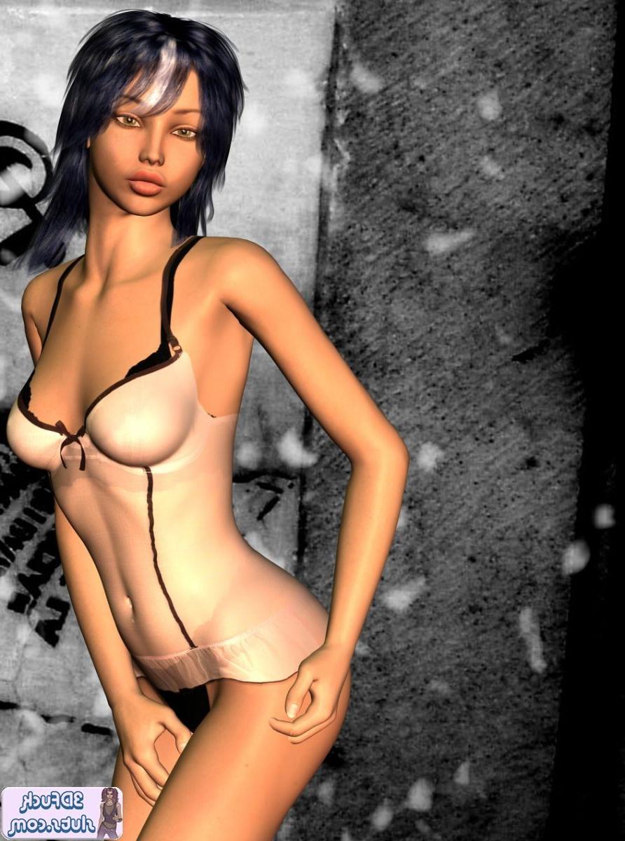 16P Toon girl poses in lingerie