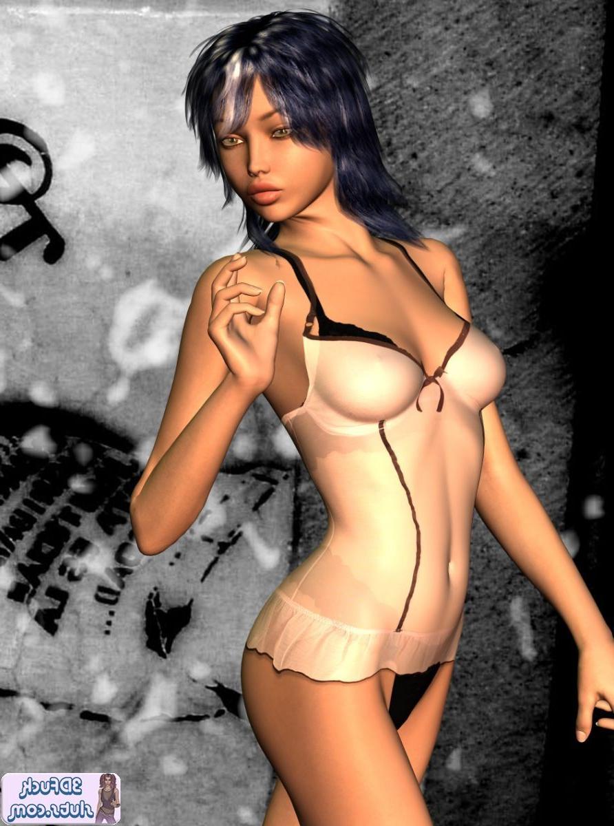 16P Toon girl poses in lingerie