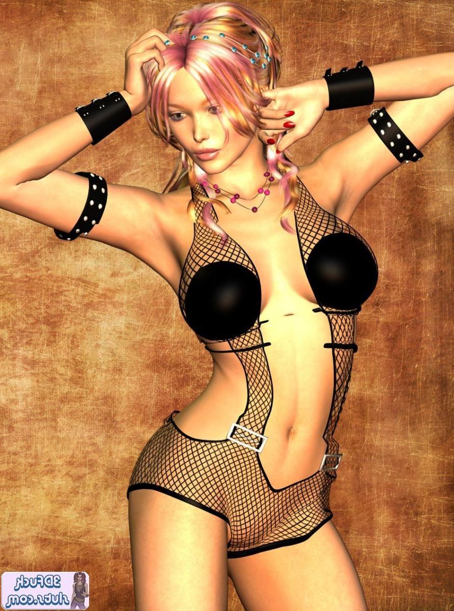 16P Sexy toon girl in fishnet
