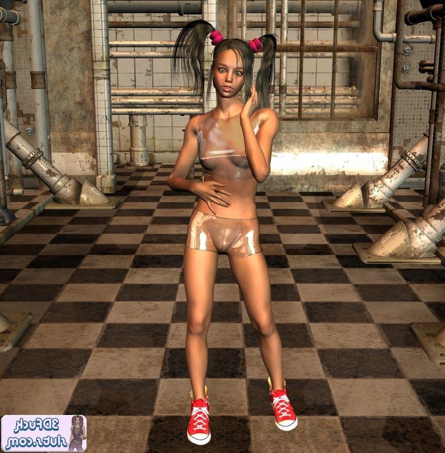 16P Clear clothes on this toon babe