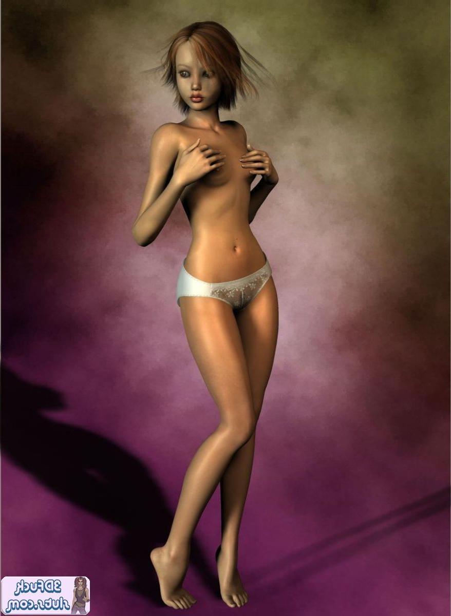 16P Tiny tits toon girl topless