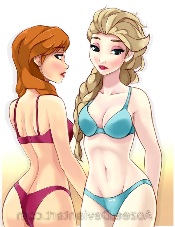 11P Frozen Elsa Anna nude porn