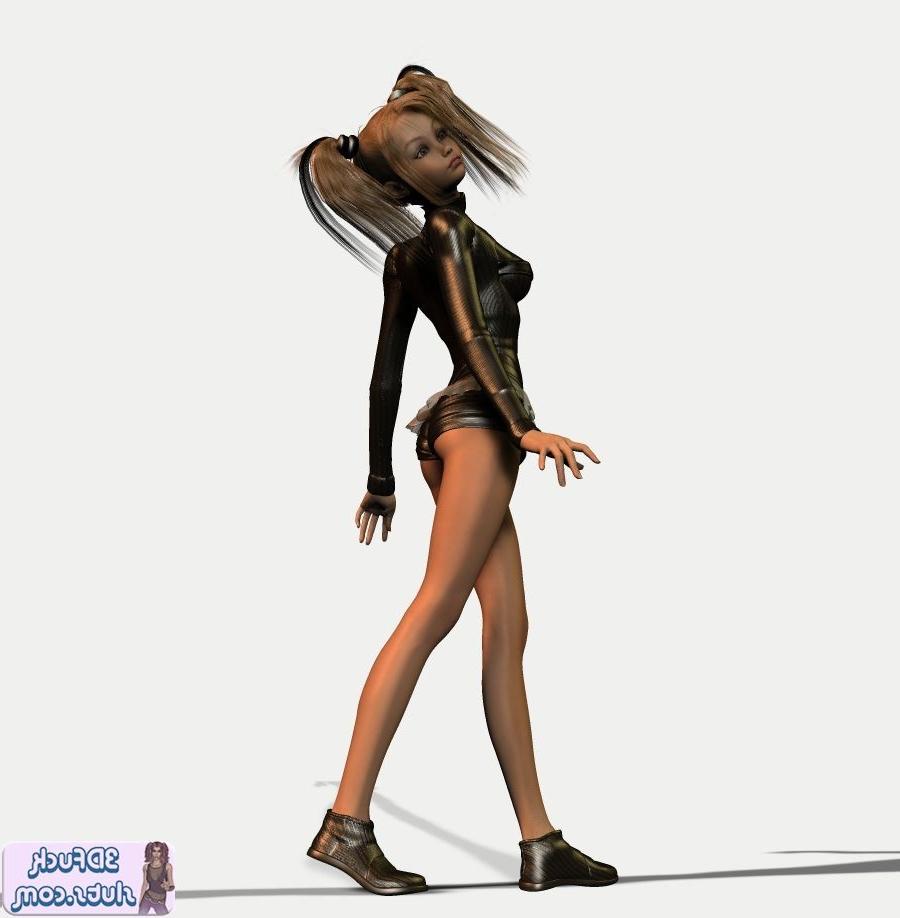 16P Toon in black skirt and pigtails