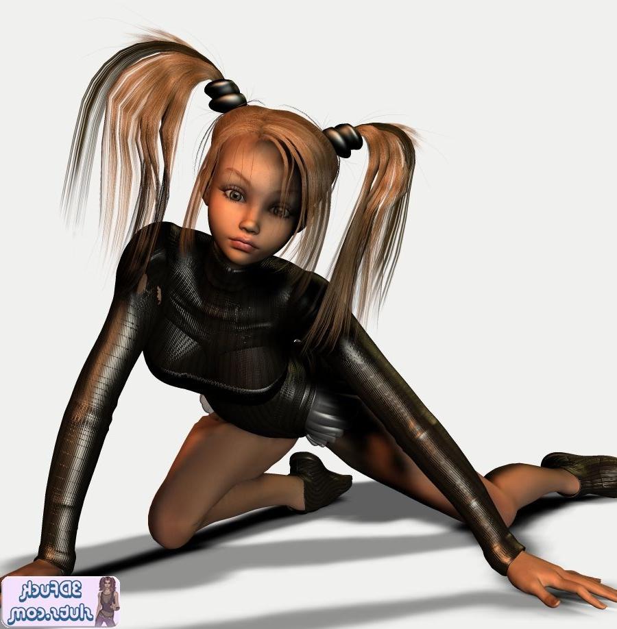 16P Toon in black skirt and pigtails