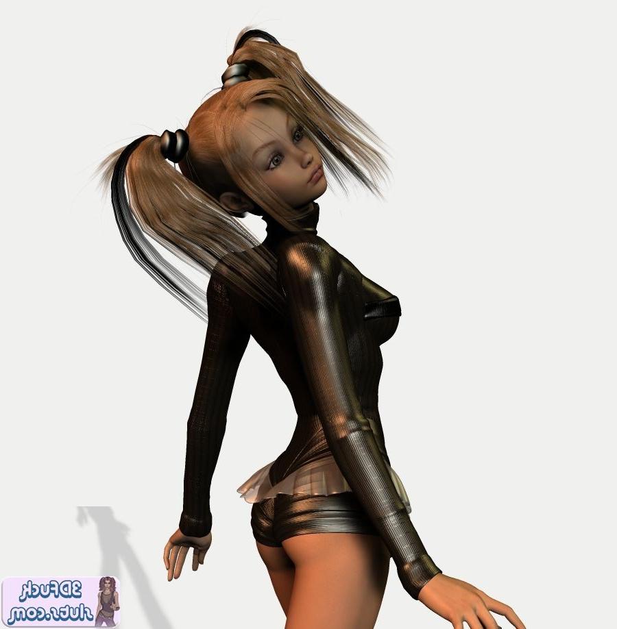 16P Toon in black skirt and pigtails