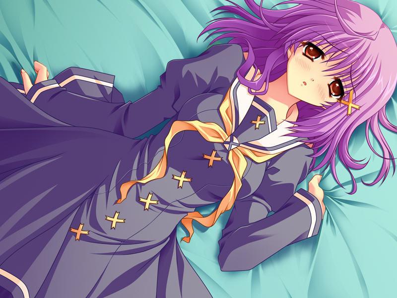 14P Lonely virgin hentai sweetie shows off her big pale titties