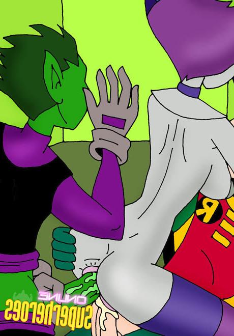 12P Superhero Robin fucks girl