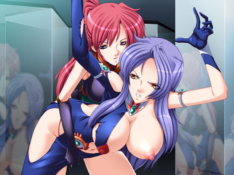14P Big titty lesbian heroine overpowered and ass fucked by villain