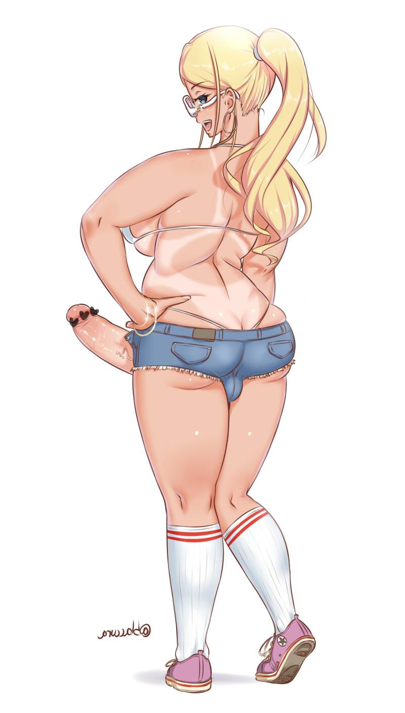 18P Busty blonde futa