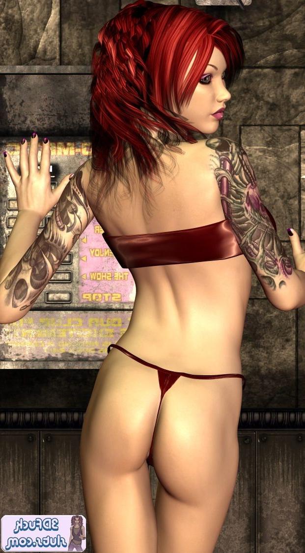 16P 3D toon redhead