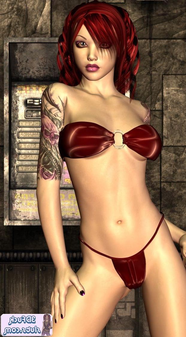 16P 3D toon redhead