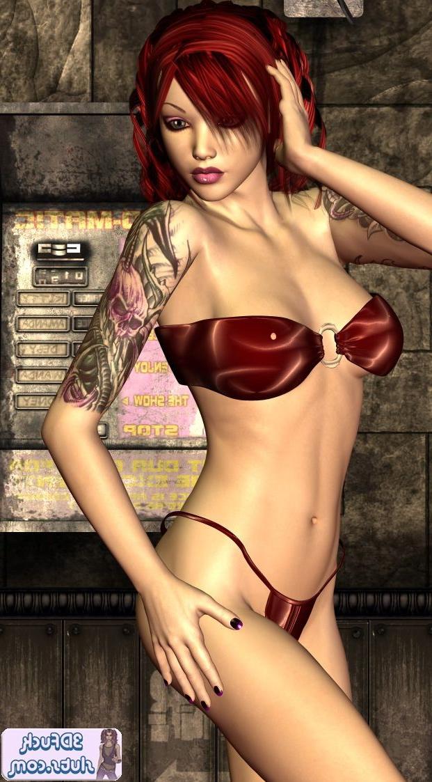 16P 3D toon redhead