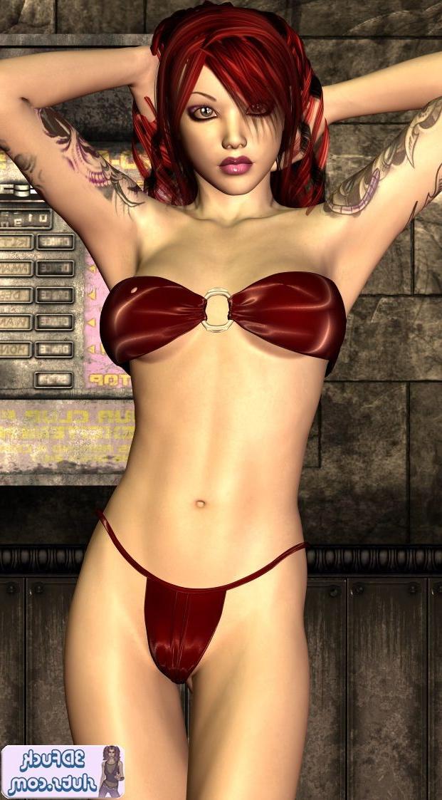 16P 3D toon redhead