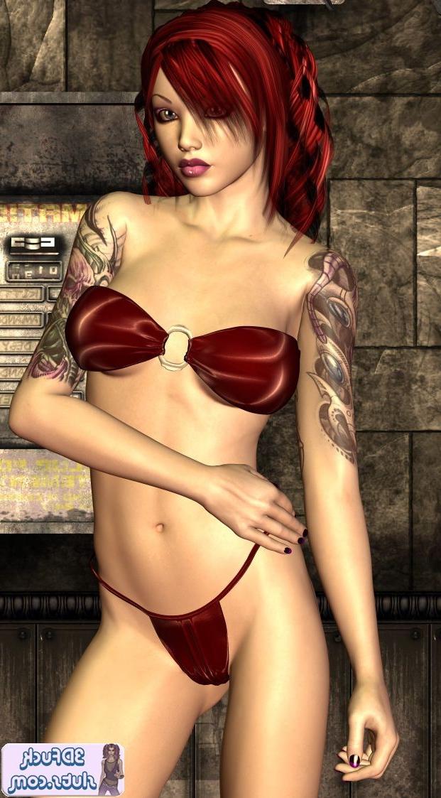 16P 3D toon redhead