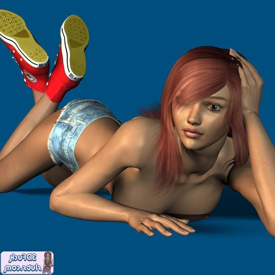 16P Toon girl in shorts and shoes