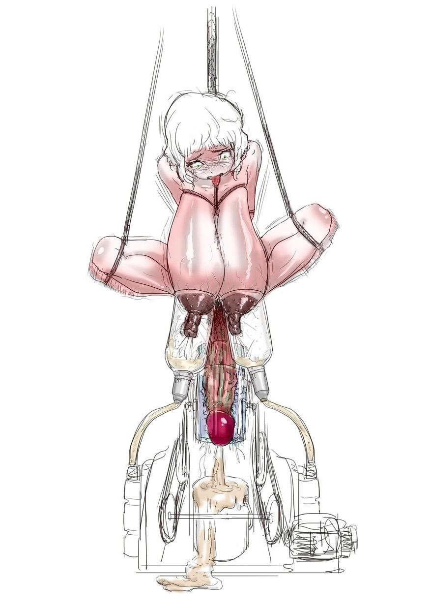 11P Futanari orgasms forced