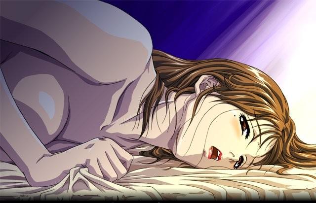 15P Two green haired hentai babes kissing with lust