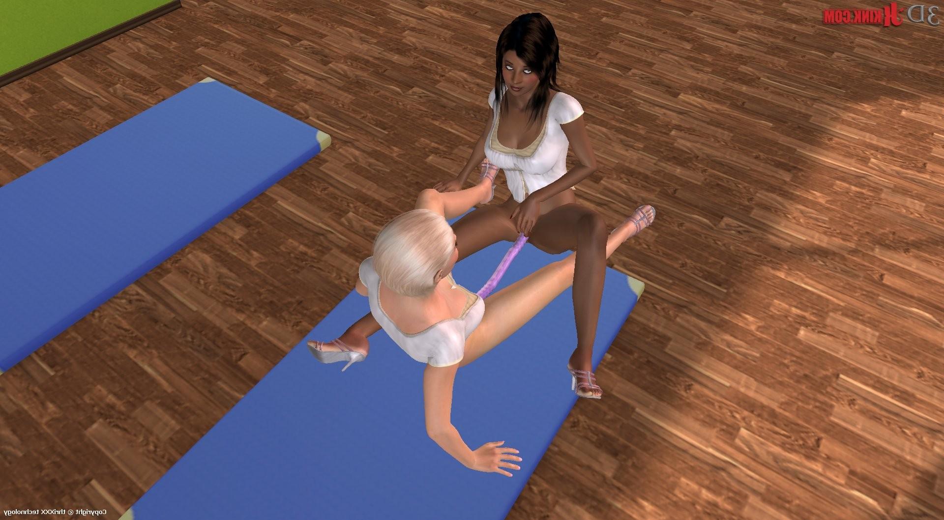 24P Interracial lesbian sex created in virtual fetish 3d sex game!