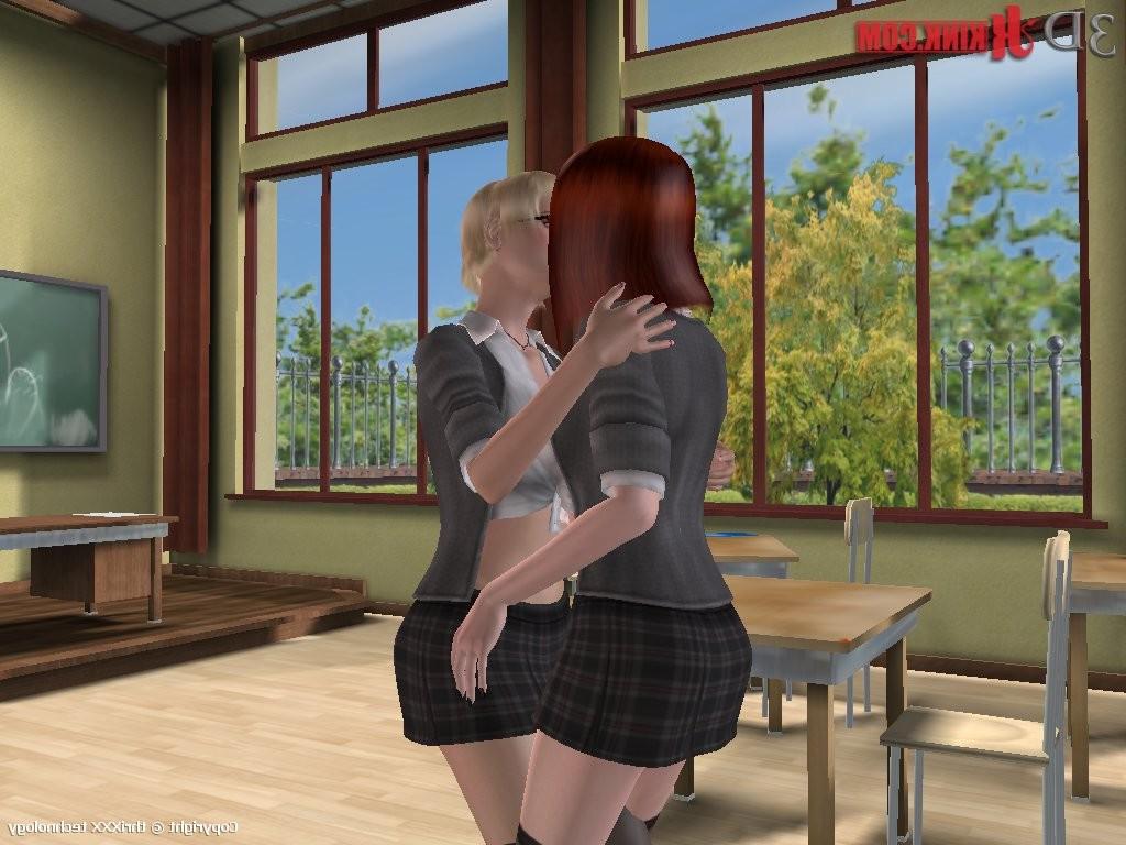 24P Hot lesbian sex action created in virtual fetish 3d sex game!