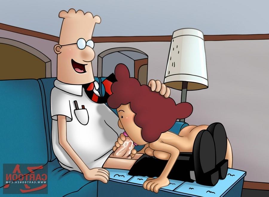 12P Lucky office guy Dilbert getting pussy