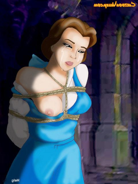12P Belle hass been expertly tied with rope for beautiful BDSM action