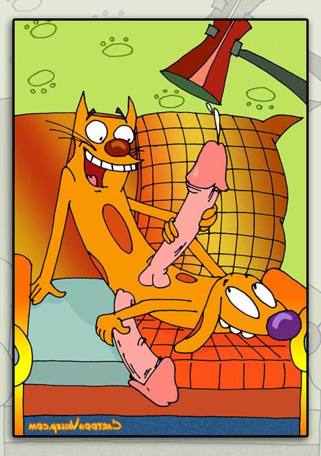 12P Cat and Dog spend a lovely evening masturbating each others big fat cocks until 