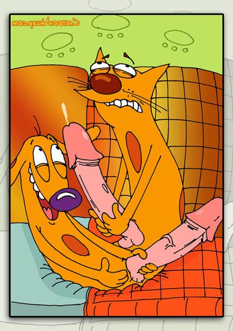 12P Cat and Dog spend a lovely evening masturbating each others big fat cocks until 