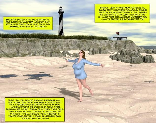 16P Public nude of 3D pregnant mom