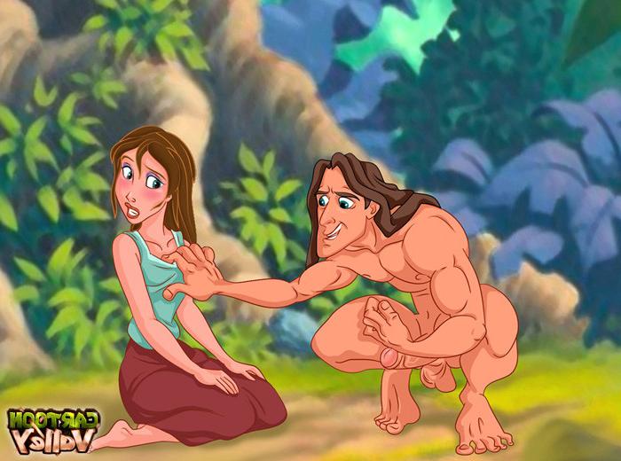 12P Jane enjoys getting fucked by Tarzan in the jungle