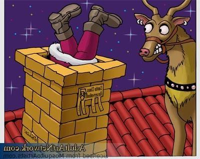 12P When Jenny saw Santa climbing down her chimney, she was surprised since she neve