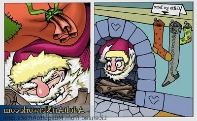 12P When Jenny saw Santa climbing down her chimney, she was surprised since she neve