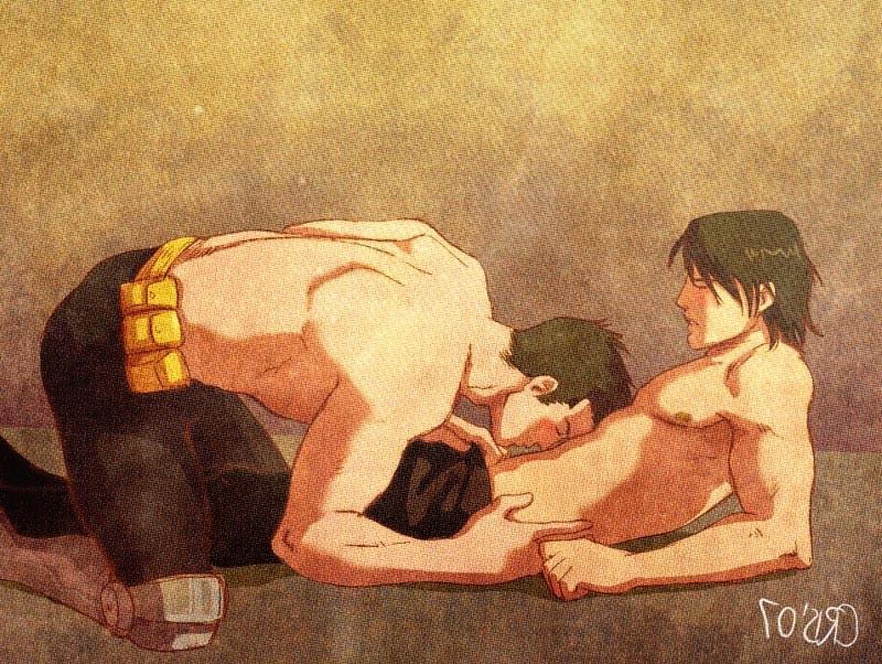 12P Muscle dudes licking and kissing