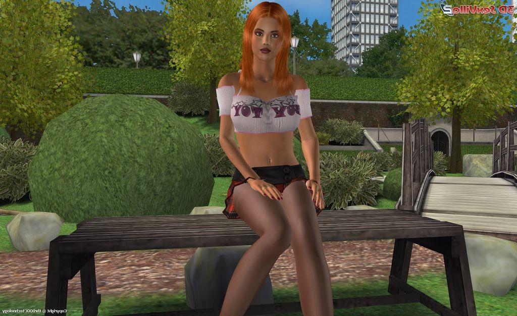 16P Normal day in a park for a busty 3d animated slut