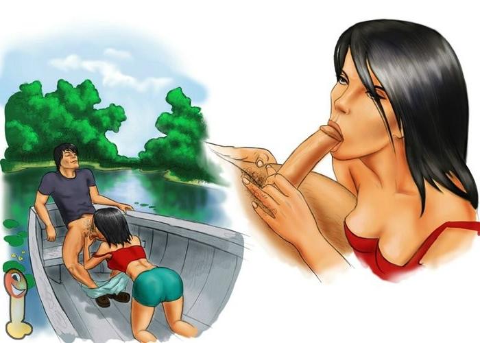 10P Deep blowjob in the middle of lake  - Horny guy uses his guest's