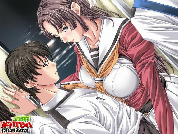 15P Hentai minx showing her large melons and playing with her pink nipples