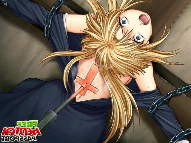15P Slutty blonde hentai chick gets tied up and punished by a hot mistress